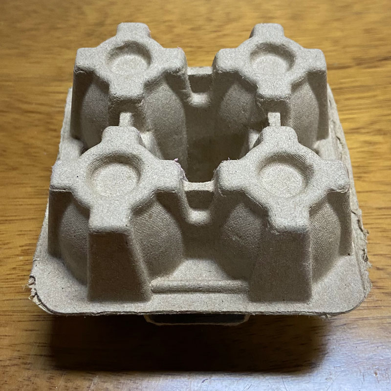 Yellow egg tray