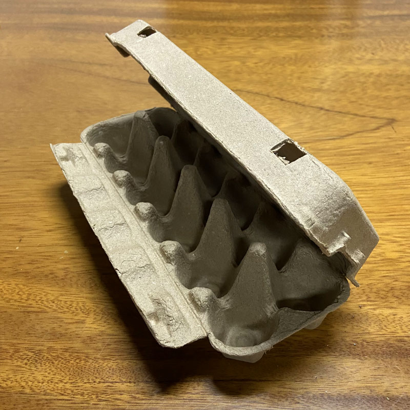 Yellow egg tray
